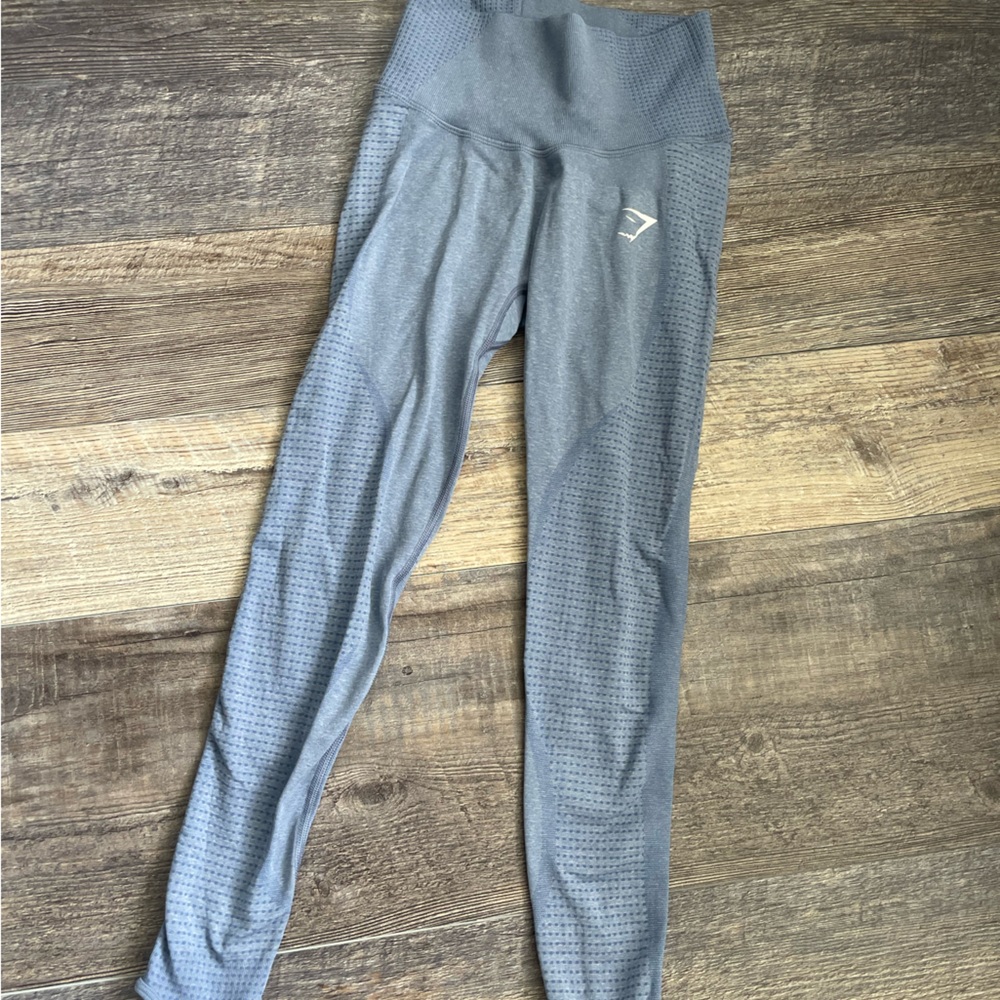 Gymshark sky blue, athletic leggings with contour
